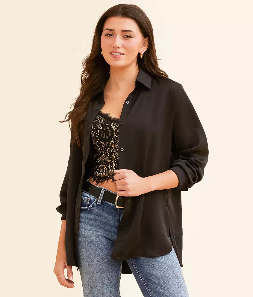Satin Oversized Blouse | Buckle
