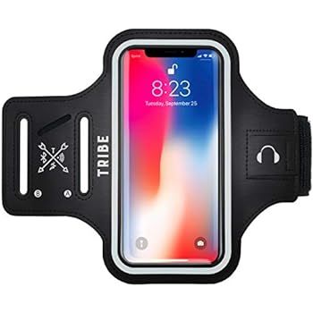 TRIBE Water Resistant Cell Phone Armband Case for iPhone X, Xs, 8, 7, 6, 6S Samsung Galaxy S9, S8... | Amazon (US)