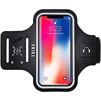 TRIBE Water Resistant Cell Phone Armband Case for iPhone X, Xs, 8, 7, 6, 6S Samsung Galaxy S9, S8... | Amazon (US)