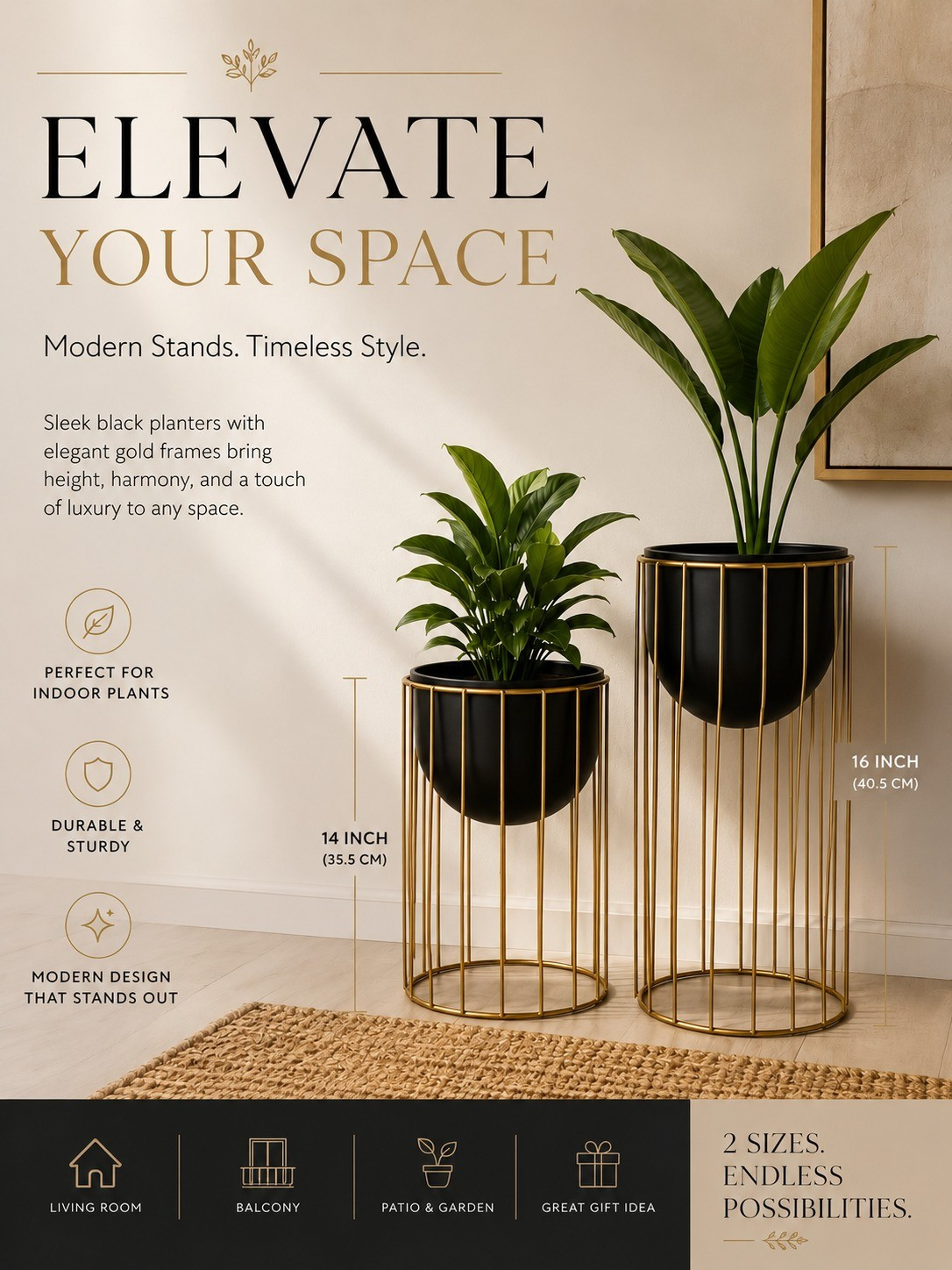 Elevate your space ✨🪴These black and gold planters are the perfect blend of modern elegance and timeless style. A simple way to add a luxe touch to any room. 🤍✨

#LTKHome