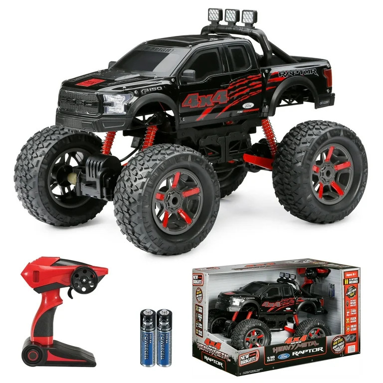 New Bright (1:10) Ford F-150 Battery Remote Control Heavy Metal 4X4 Black Truck, 21089U-K | Walmart (US)