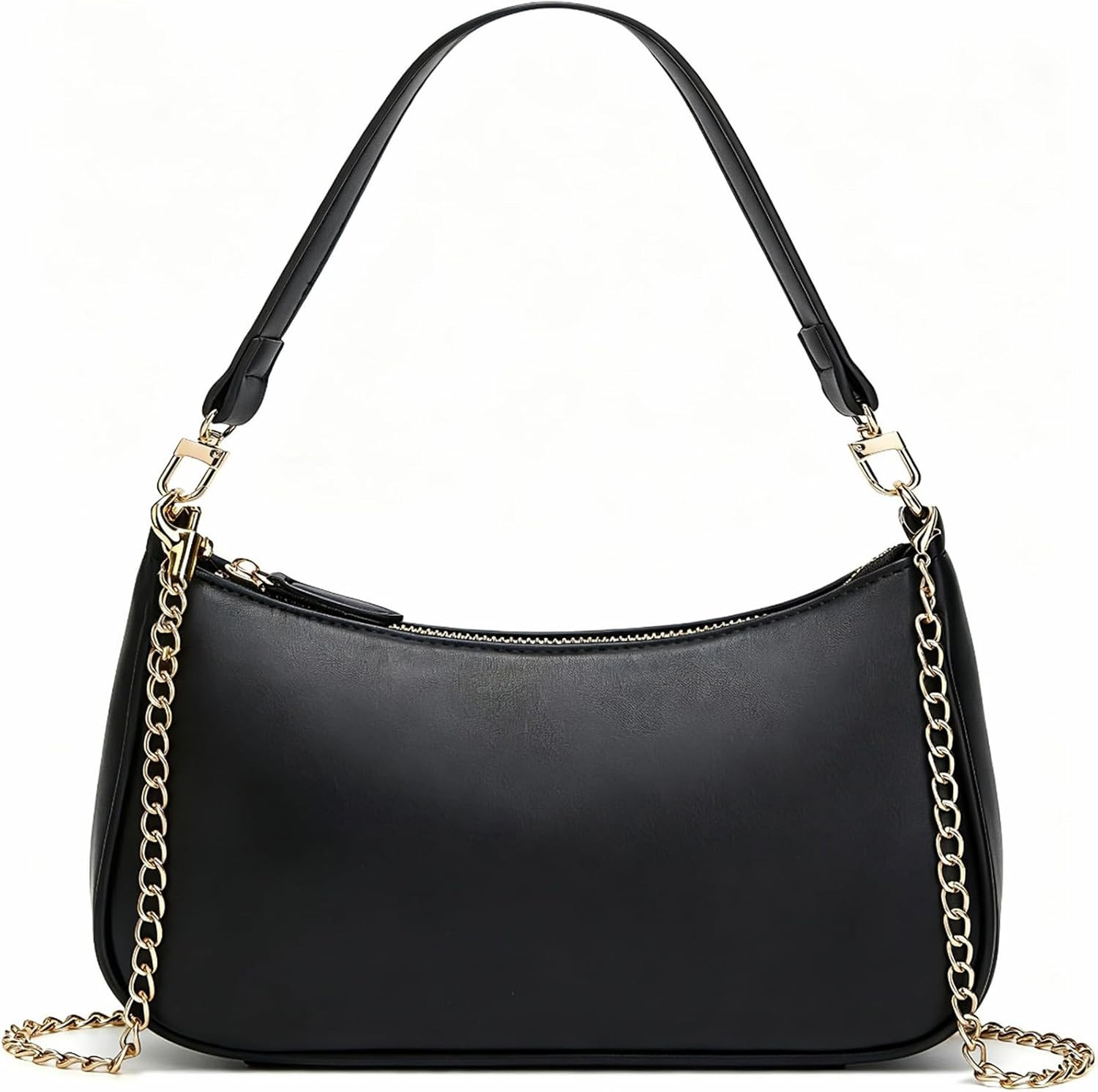 Black Shoulder Bag for Women Cute Hobo Cherry Purse Retro Clutch Underarm Handbag with Removable Straps | Amazon (US)