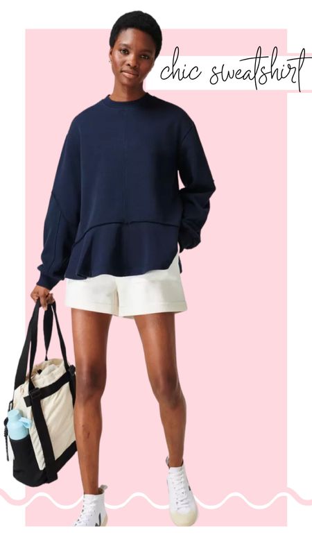 Love this chic sweatshirt! I ordered my usual top size (XS) and am now ordering a M for a more oversized look!