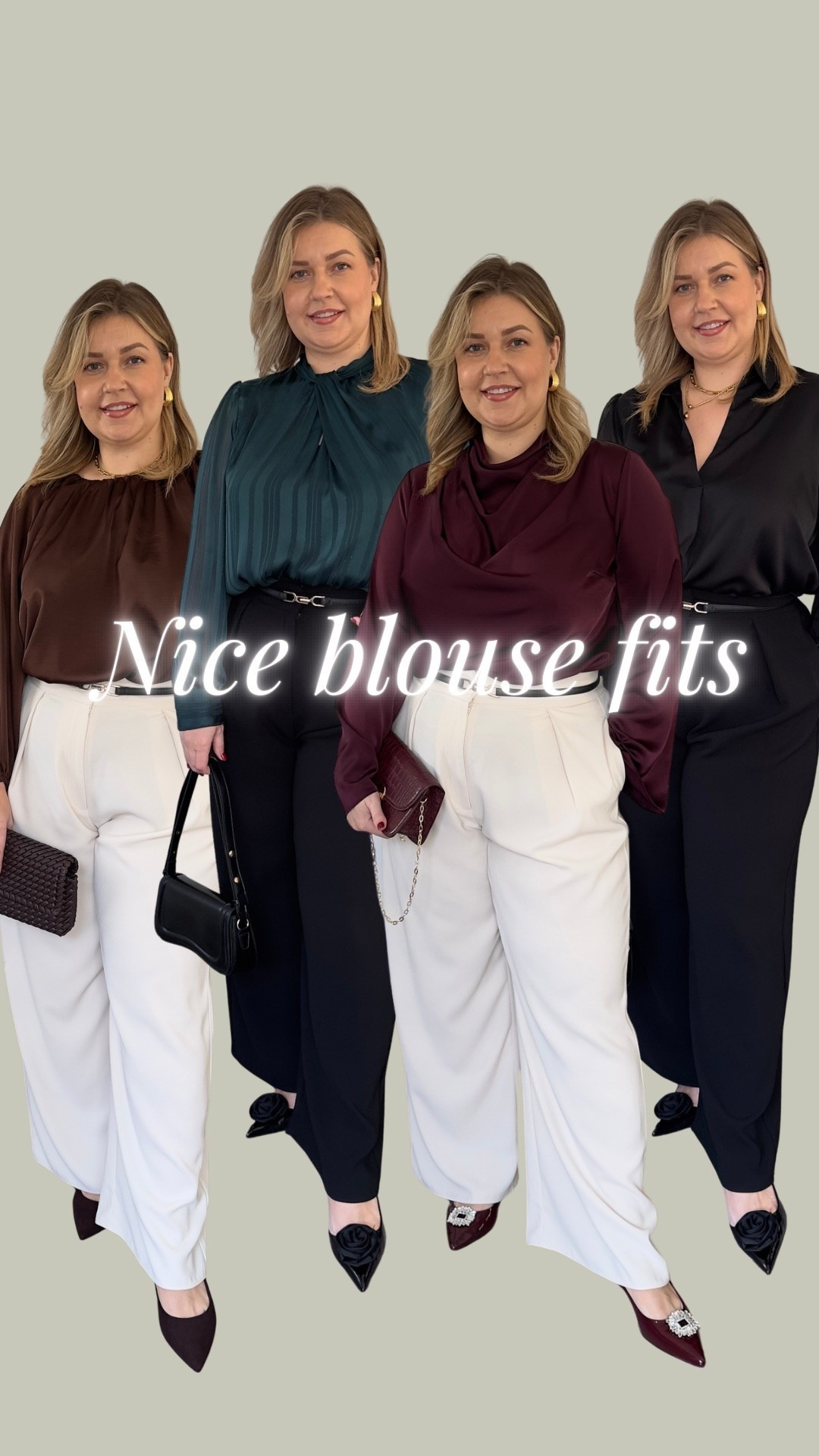 Nice blouse fits all size 18
Brown size down 