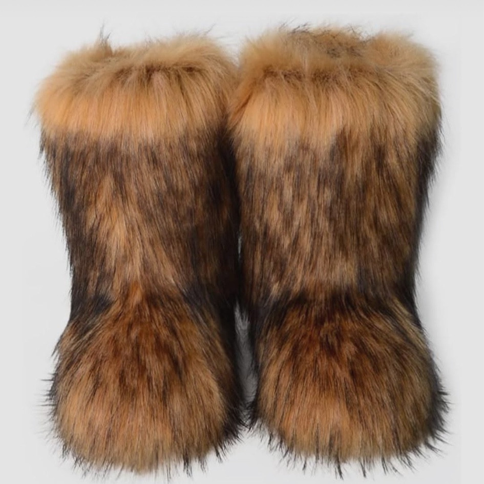 Women's Faux Fur Boots Winter Fuzzy Fluffy Warm Furry Snow Boots Flat Shoes

#LTKShoeCrush #LTKStyleTip #LTKSaleAlert