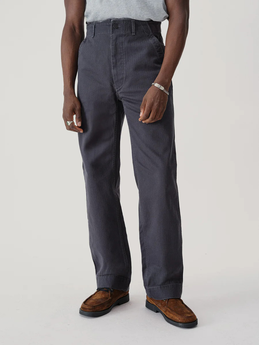 Herringbone Twill Full Saddle Baker Pant | Buck Mason