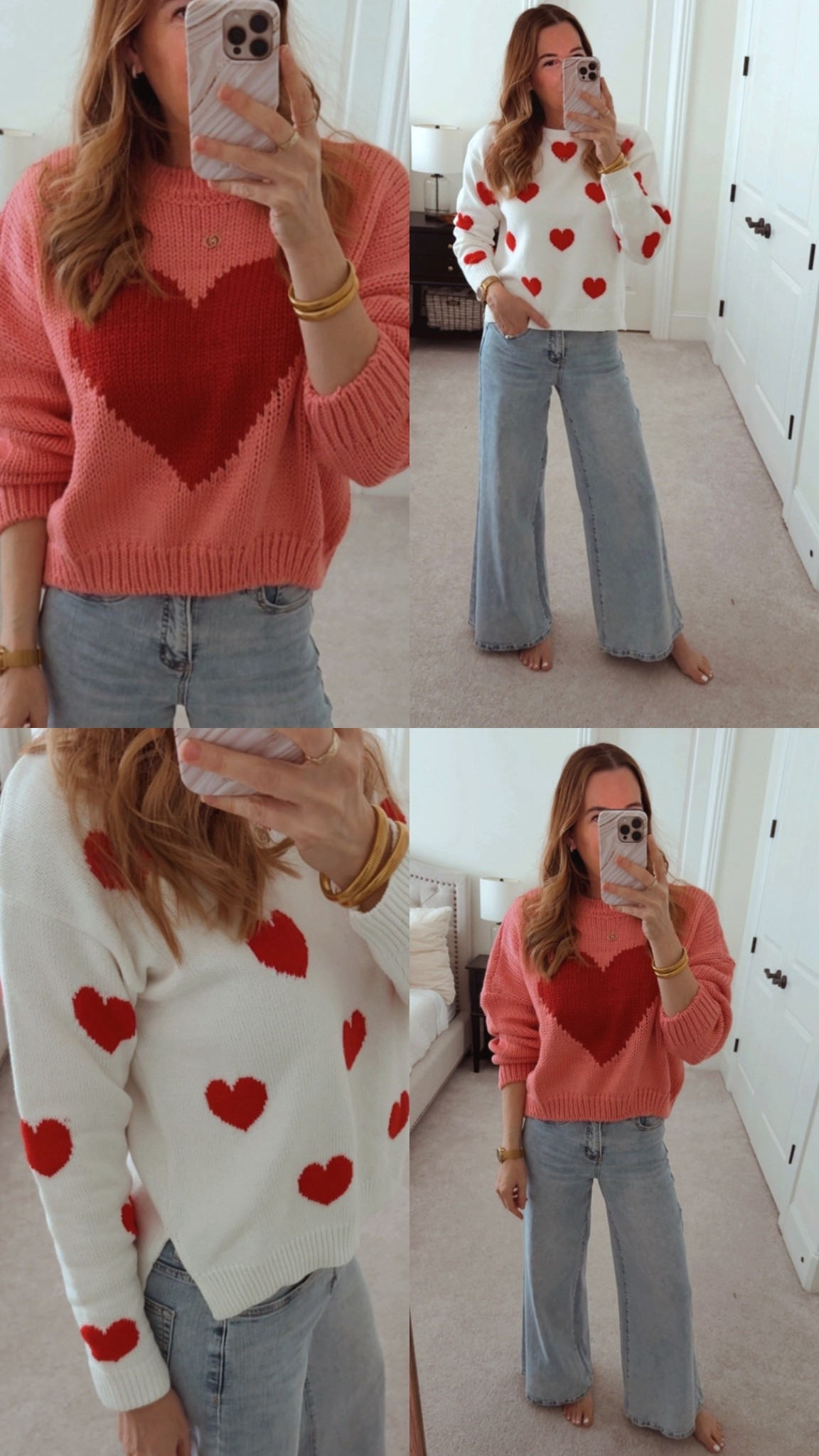 In love with both of these sweaters!! So good. The pink one has a really cute oversized fit. Wearing a small in both. ♥️♥️♥️ use code: ATHOUGHTFULPLACE35 for 35% off! 