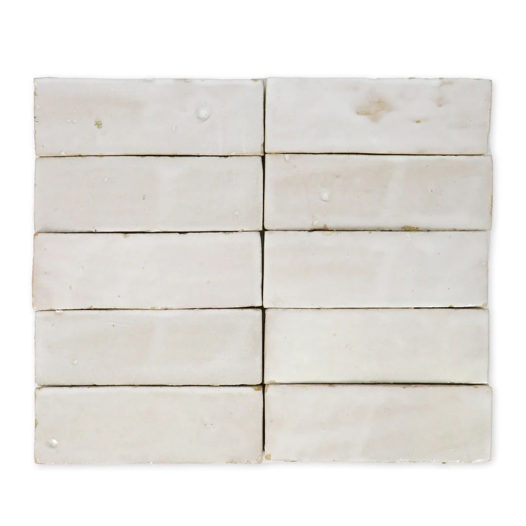 Handmade Moroccan Zellige Thick 2x6 off White Terracotta Tile Sample - Etsy | Etsy (US)
