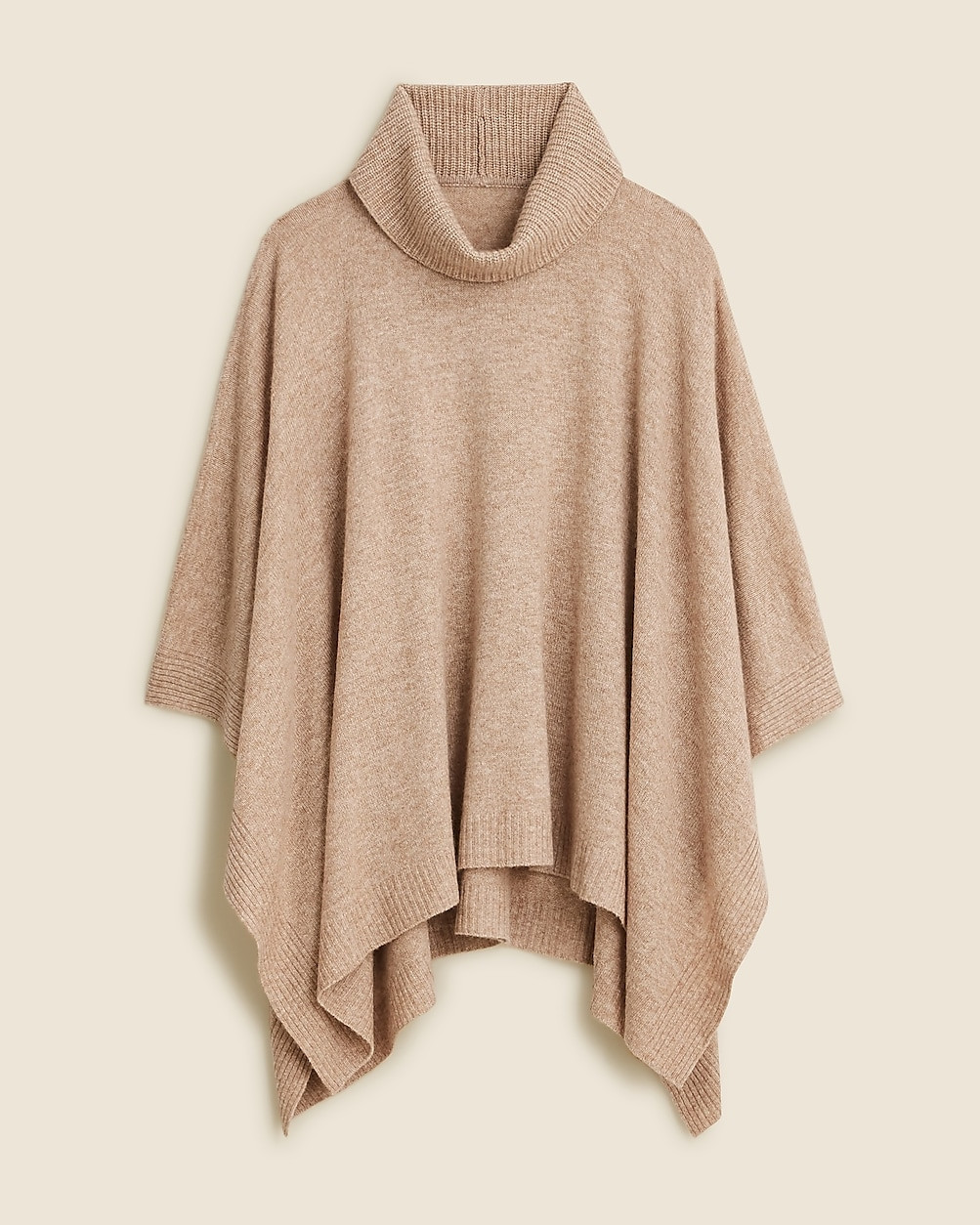 Wool-cashmere blend turtleneck poncho | J. Crew US