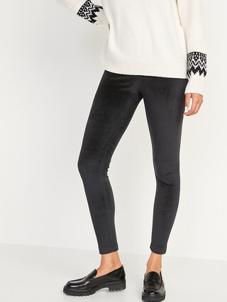 High-Waisted Velour Ankle Leggings For Women | Old Navy (US)