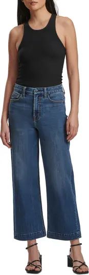 JEN7 by 7 For All Mankind High Waist Crop Wide Leg Jeans | Nordstrom | Nordstrom