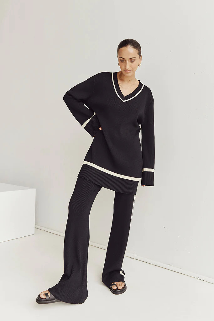 ELSIE BLACK KNIT JUMPER | DISSH