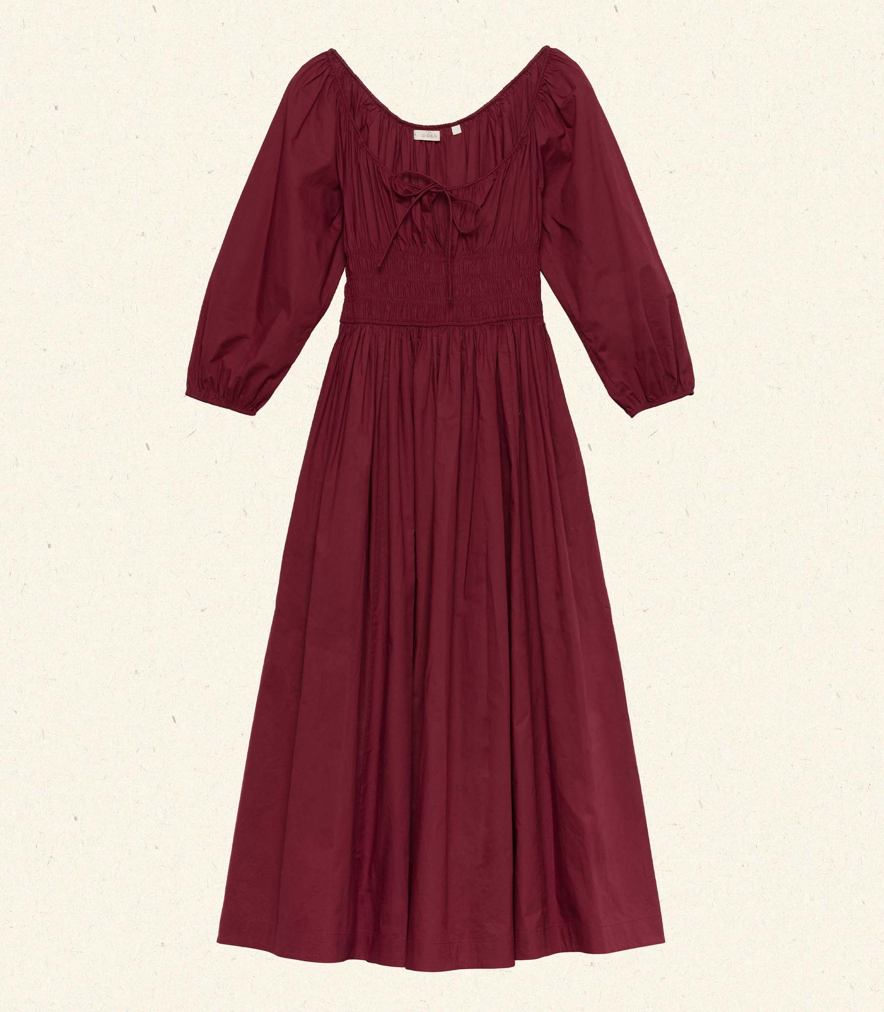 Quintessa Dress - Deep Crimson | DÔEN | DOEN