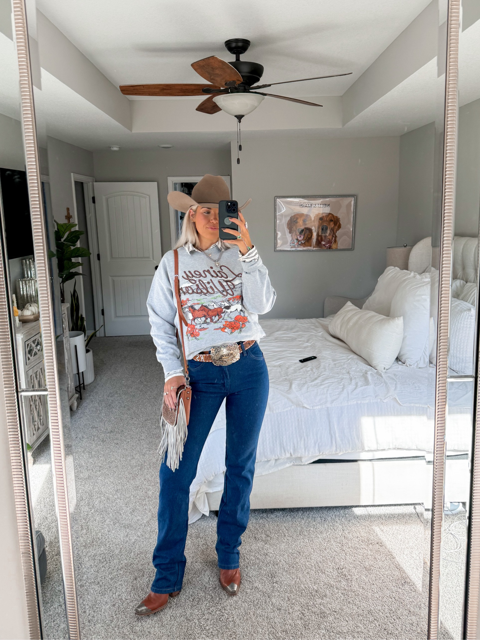 size medium in sweatshirt, size 3/36 in jeans, everything is exact beside striped shirt :) 

#LTKStyleTip #LTKSeasonal #LTKFindsUnder50