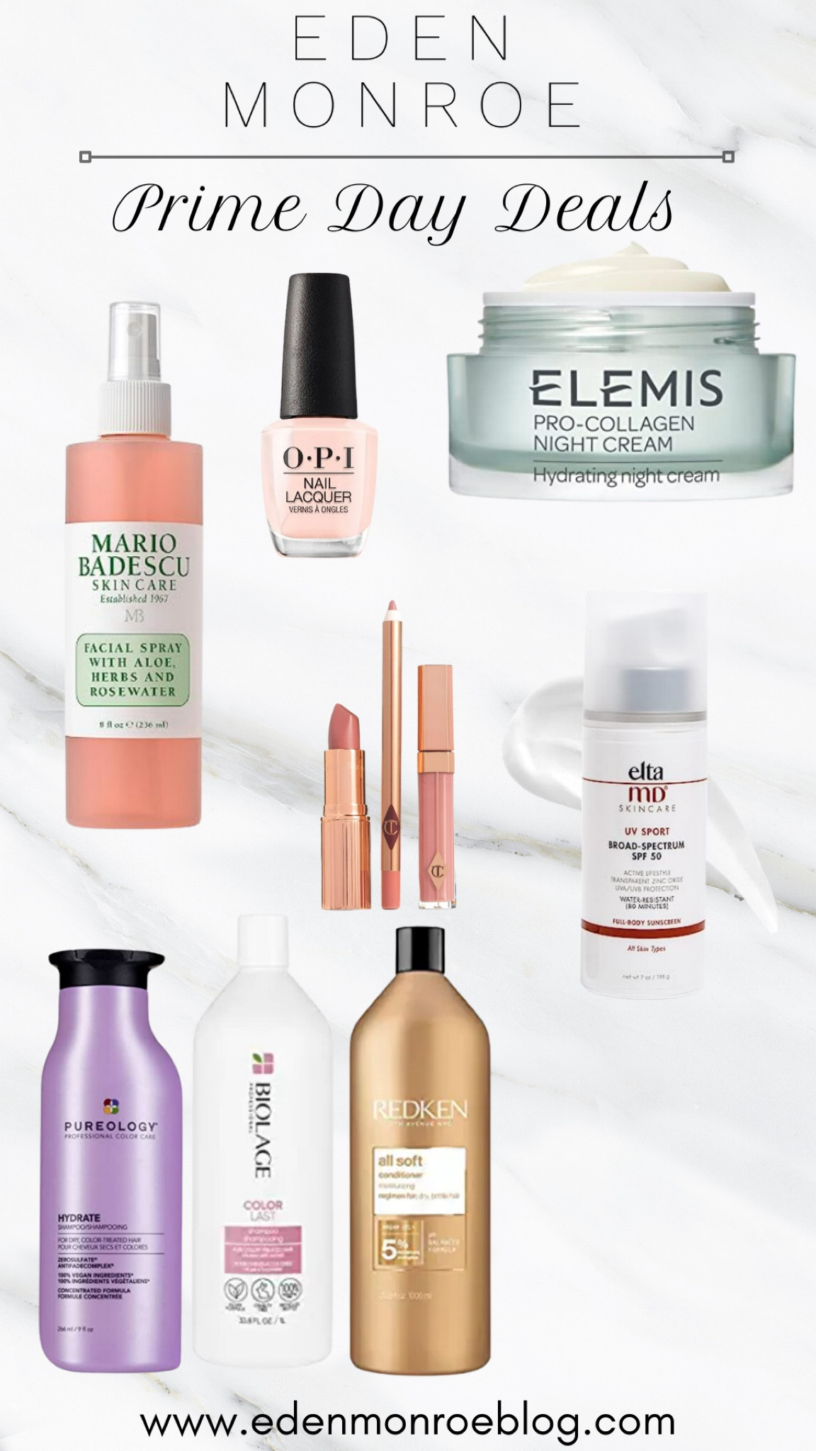 Amazon prime day beauty

Elemis, charlotte tilbury, pillow talk, lip stick, lip liner, lip gloss, opi, nail polish, jumbo products, jumbo shampoo, Mario badescu, pureology, redken , biolage, hair products, shampoo, conditioner, elta md, skincare, sunscreen, pro collagen night cream

#LTKcurves #LTKxPrimeDay #LTKbeauty