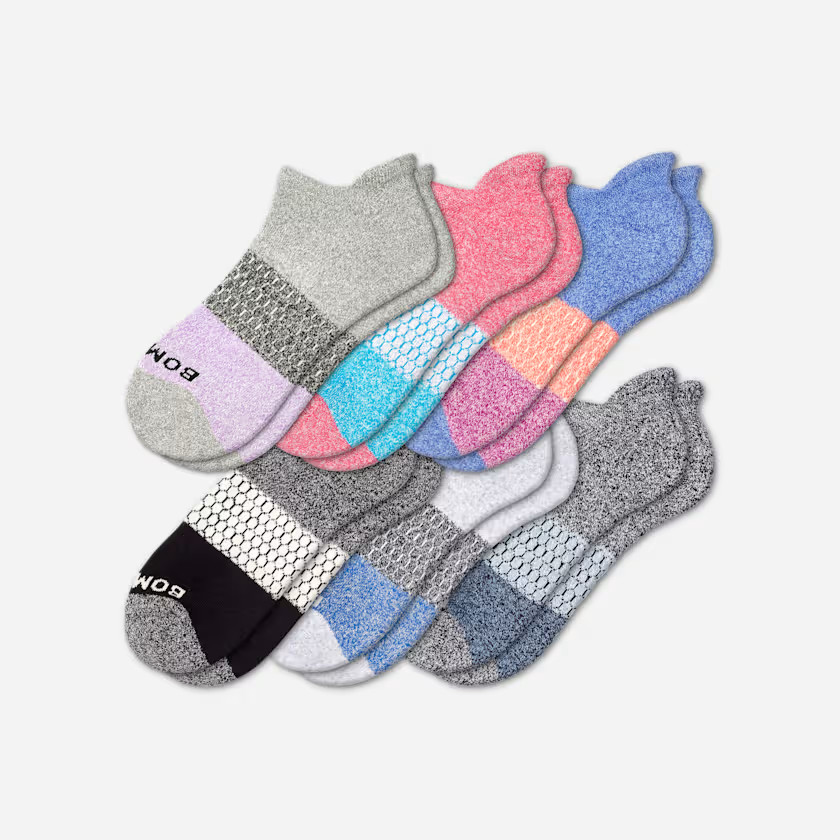 Women's Tri-Block Ankle Sock 6-Pack | Bombas