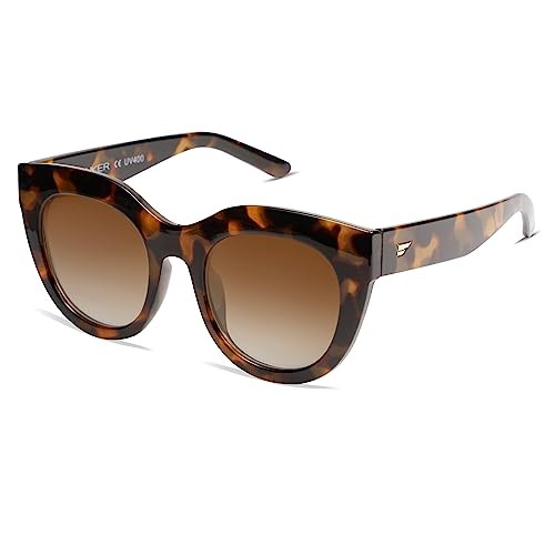 VANLINKER New Version Trendy Polarized Cat Eye Sunglasses for Women Retro Oversized Sunnies VL969... | Amazon (US)