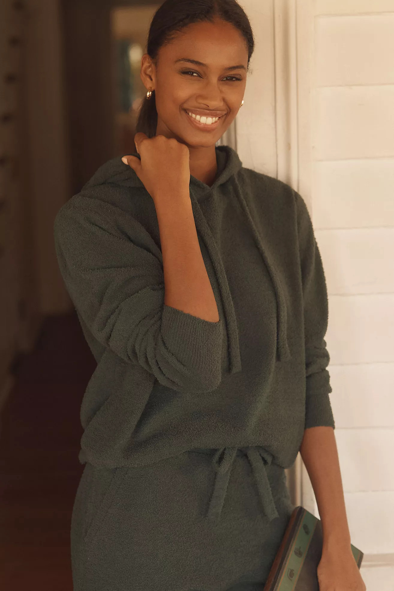 Eberjey Bouclé Hooded Sweatshirt | Anthropologie (US)