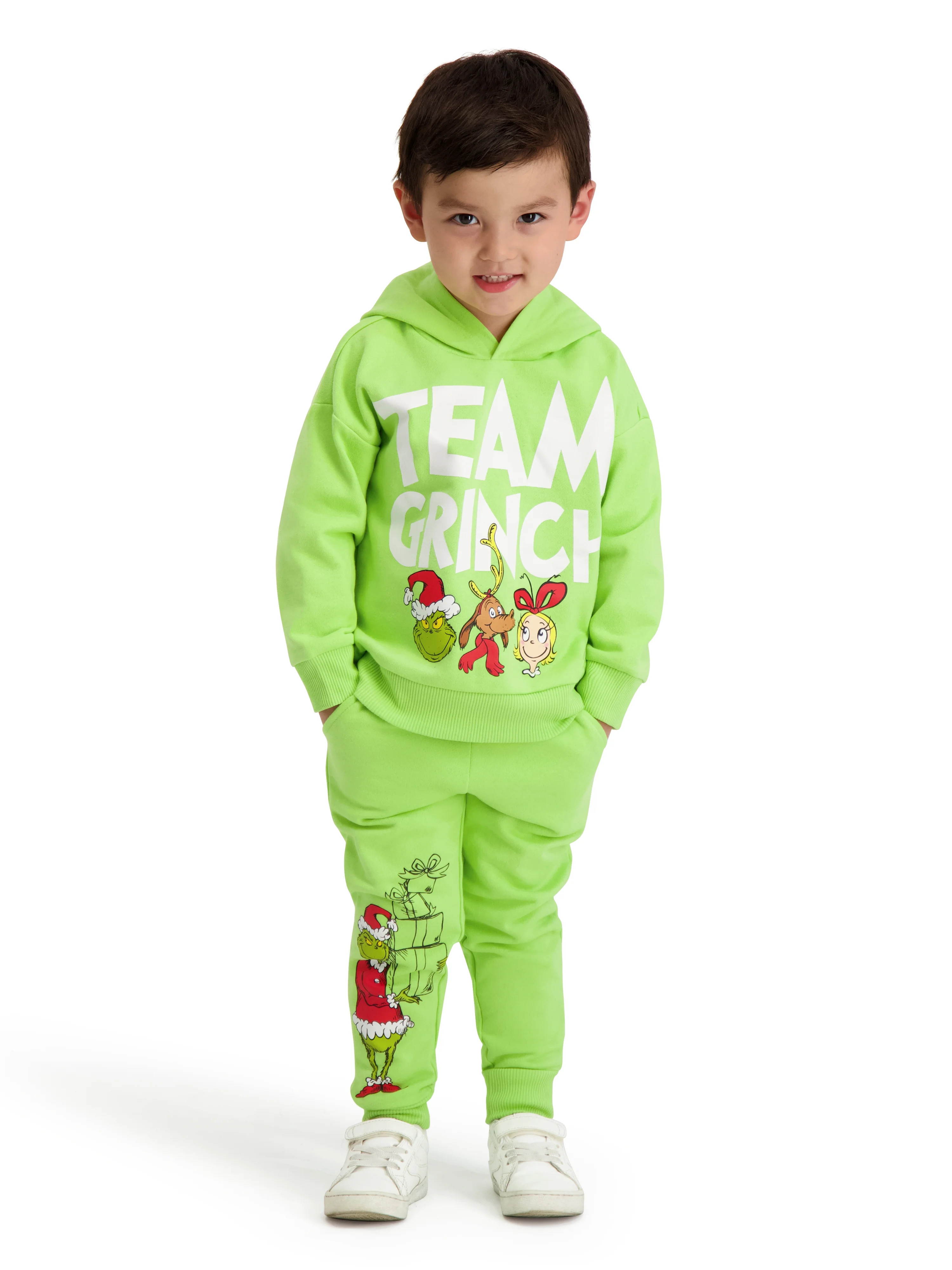 Dr. Seuss Toddler "TEAM GRINCH" Sweatshirt and Jogger Set, Sizes 2T-5T | Walmart (US)