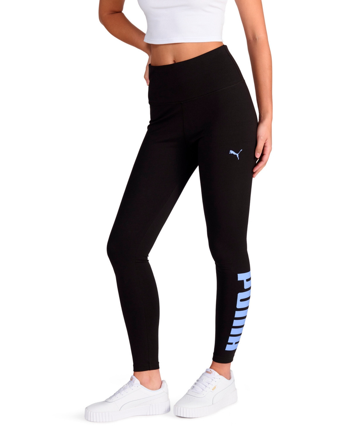 Puma Women's Athletic Graphic Full-Length Leggings - Puma Black-intense Lavender | Macy's