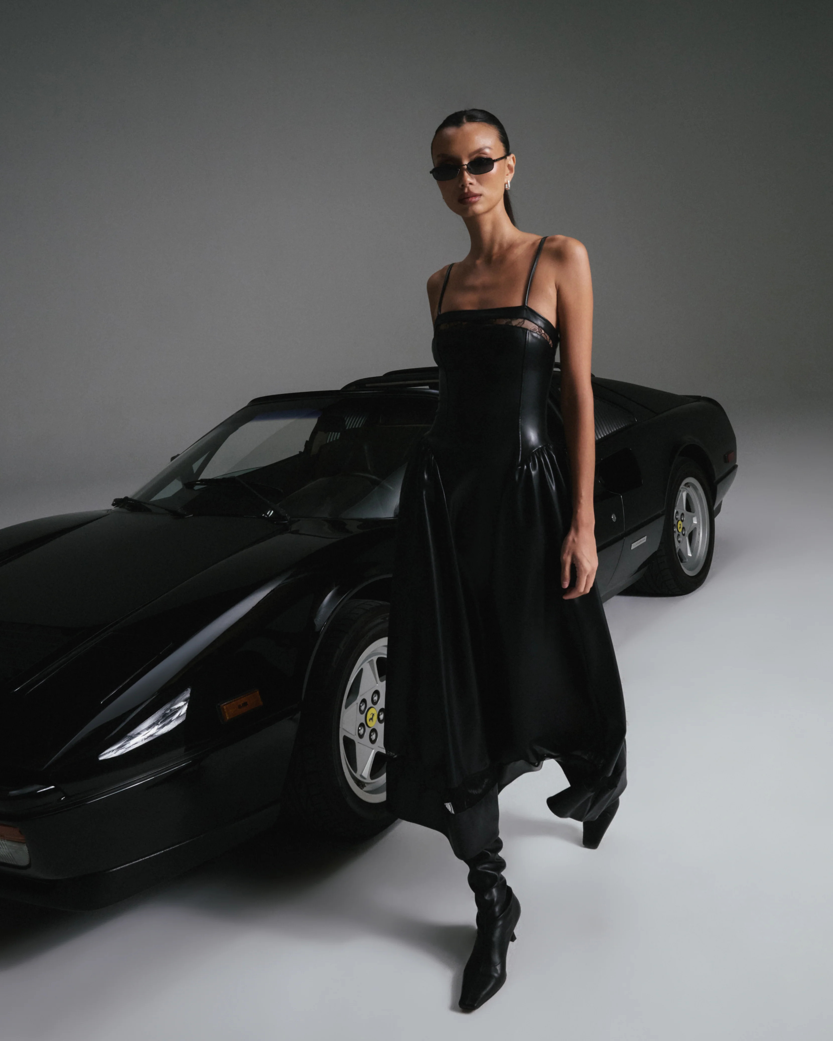 Lace Panel Corset Midi Dress | We Wore What