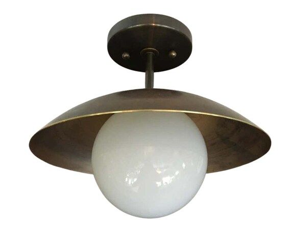 1 Light Globe Mid Century Brass Sputnik Chandelier Light - Etsy | Etsy (US)