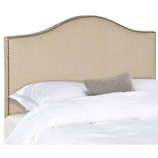 SAFAVIEH Connie Biege Queen Upholstered Headboard MCR4620N - The Home Depot | The Home Depot