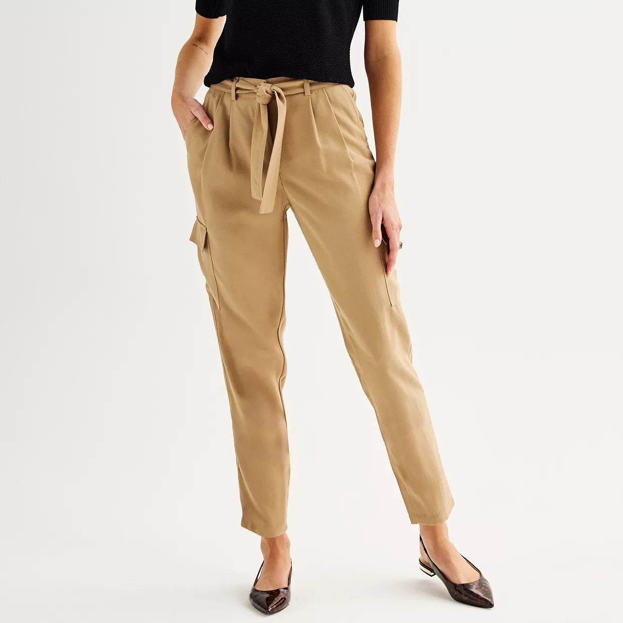 Women's Nine West High Rise Tapered Utility Pants | Kohl's
