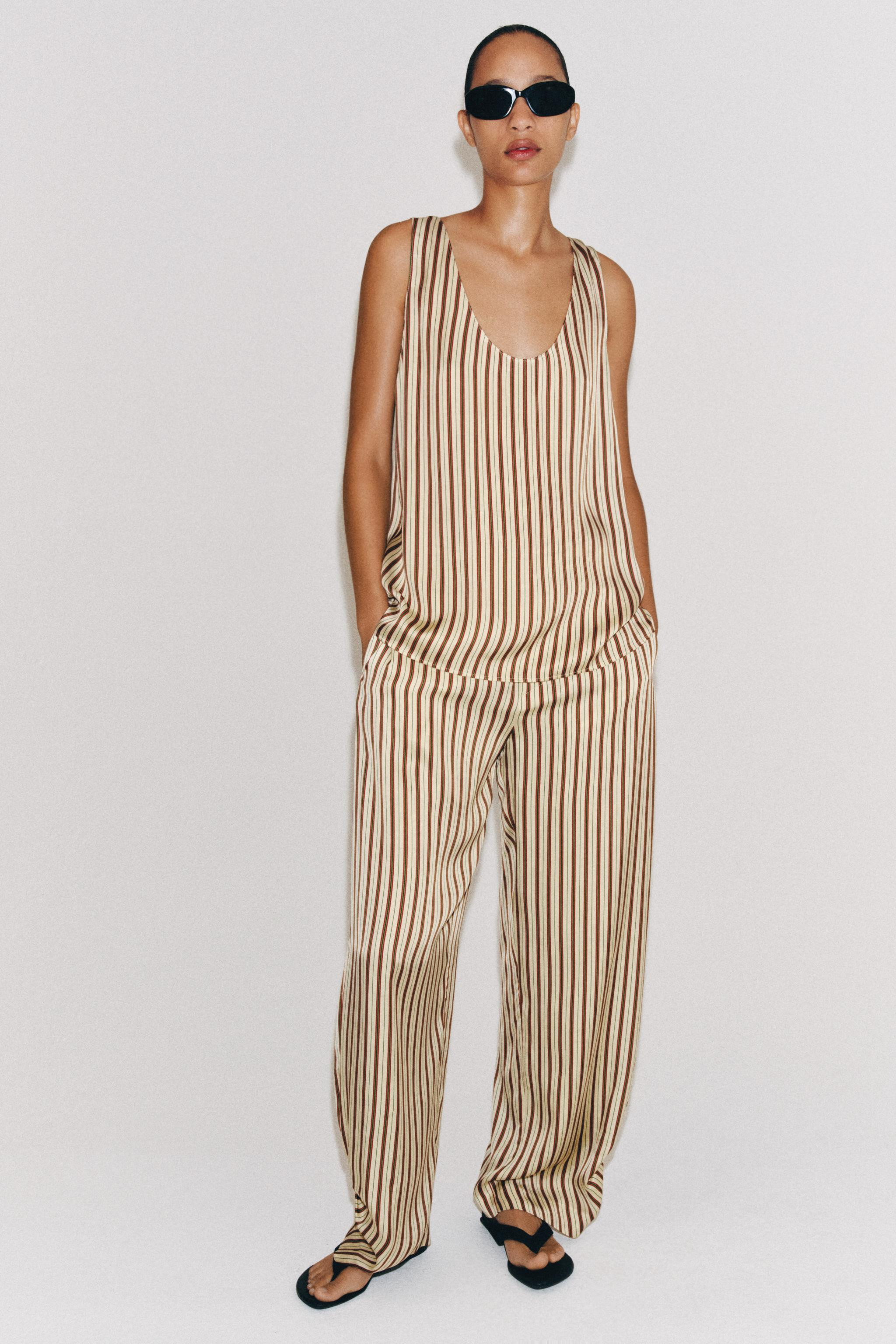 ZW COLLECTION STRIPED STRAPPY TOP | Zara UK