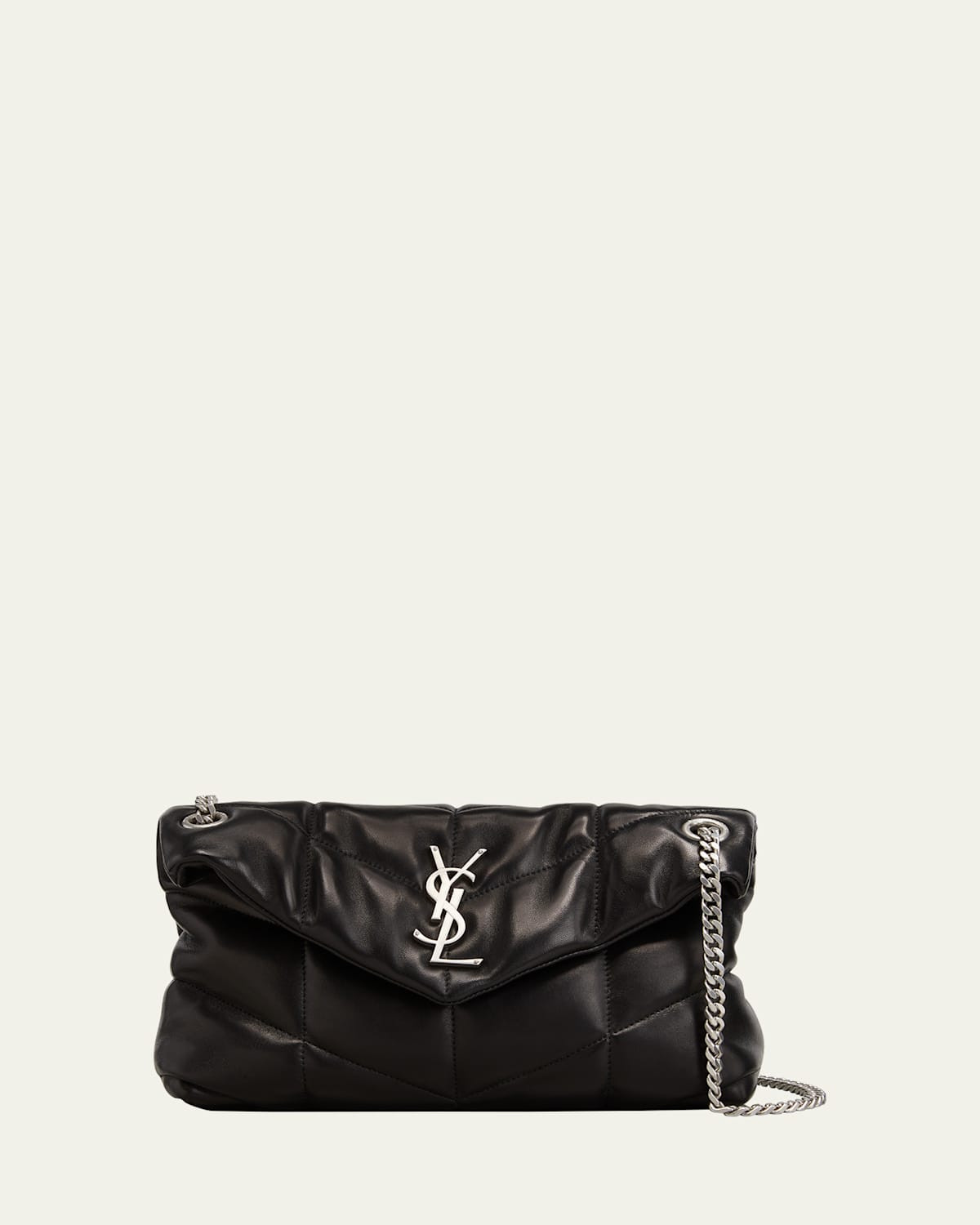Lou Puffer Small YSL Shoulder Bag in Quilted Leather | Bergdorf Goodman