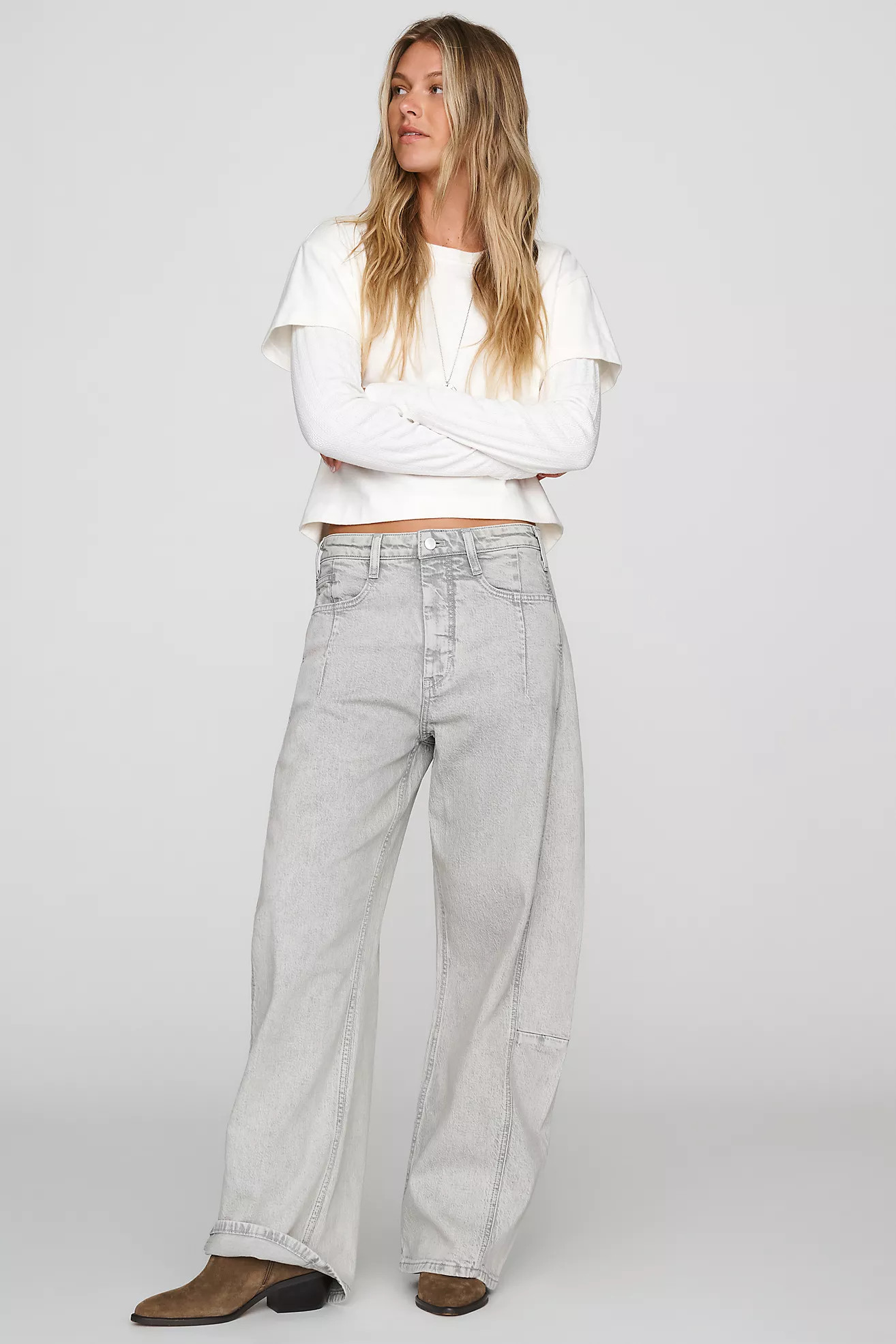 Pilcro Heritage Curve High-Rise Barrel Jeans | Anthropologie (US)