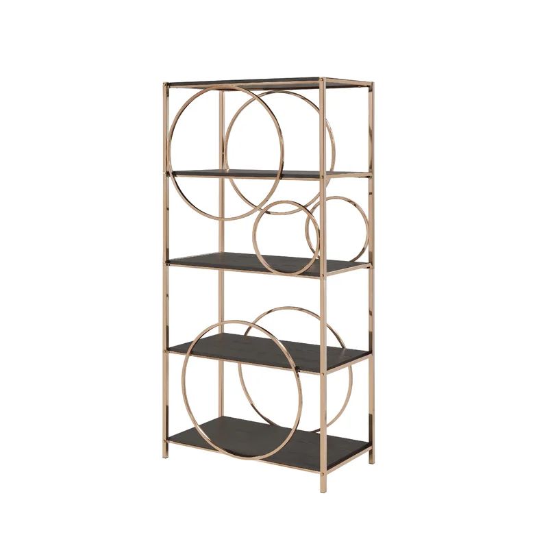 Evvie 68'' H x 32'' W Steel Etagere Bookcase | Wayfair North America