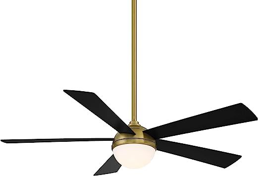 WAC Smart Fans Eclipse Indoor and Outdoor 5-Blade Ceiling Fan 54in Satin Brass Matte Black with 3... | Amazon (US)