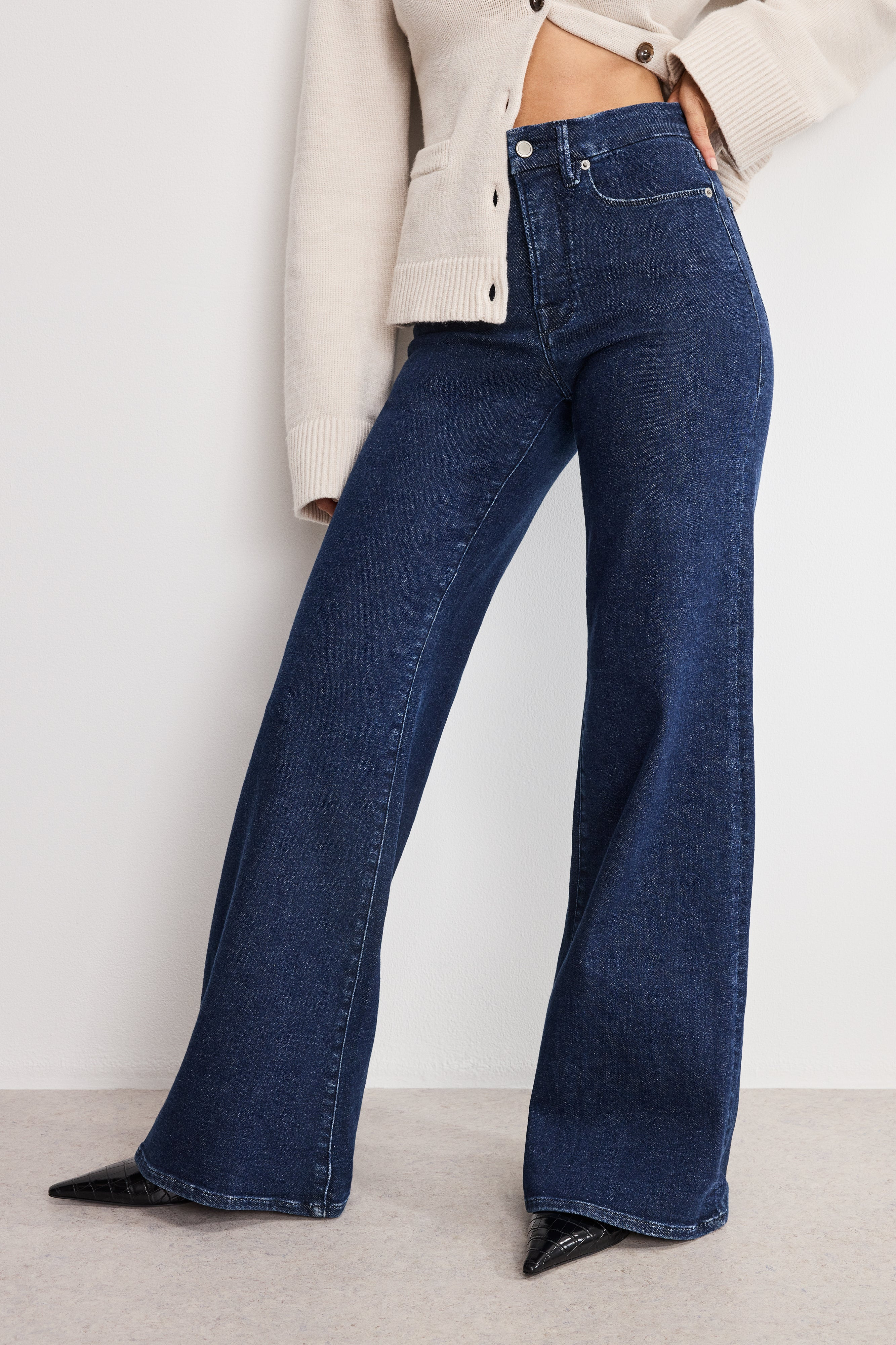 GOOD WAIST PALAZZO JEANS | INDIGO985 - GOOD AMERICAN | Good American
