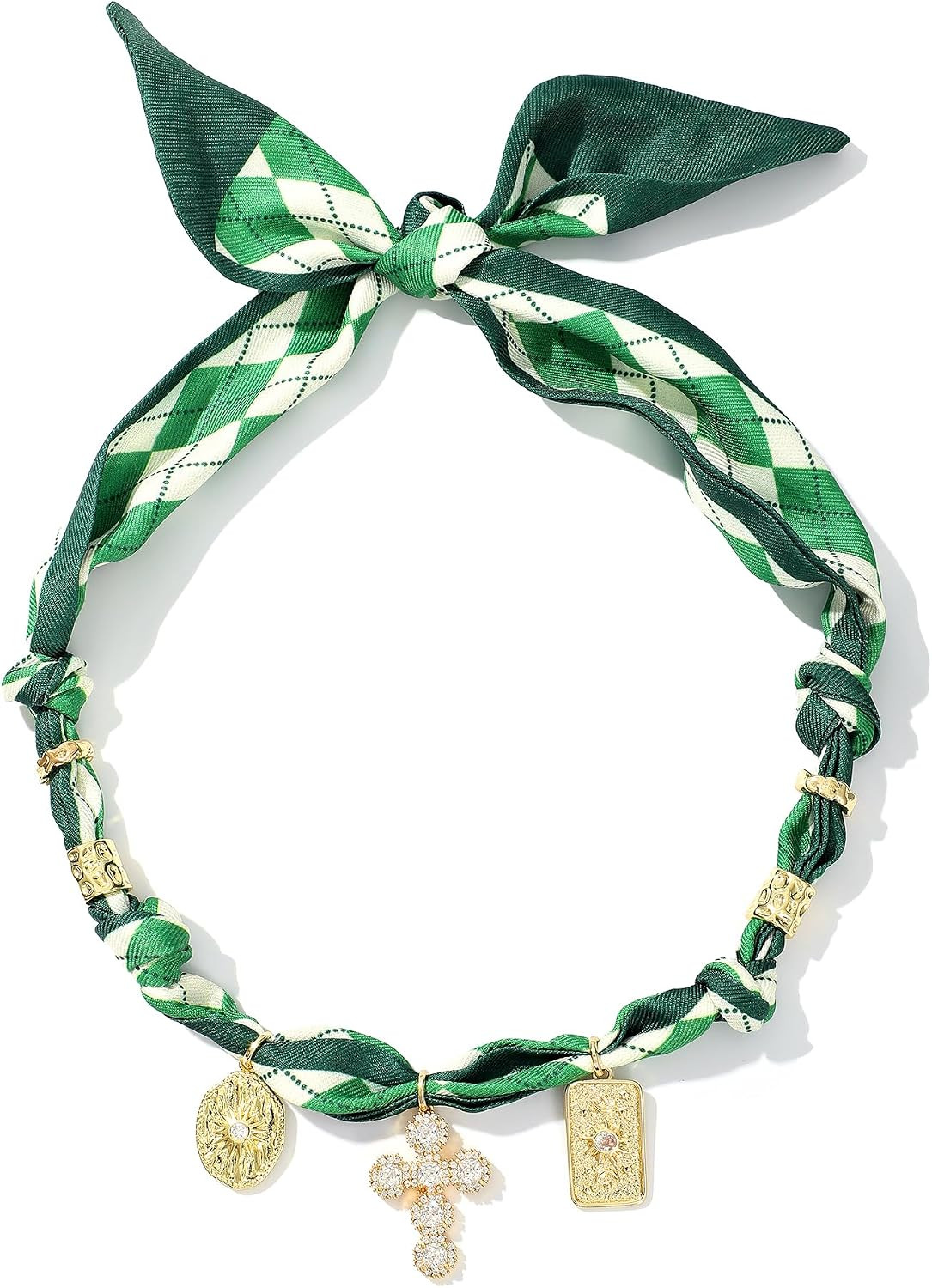 Scarf Necklace for Women Bandana Necklace with Charm | Amazon (US)