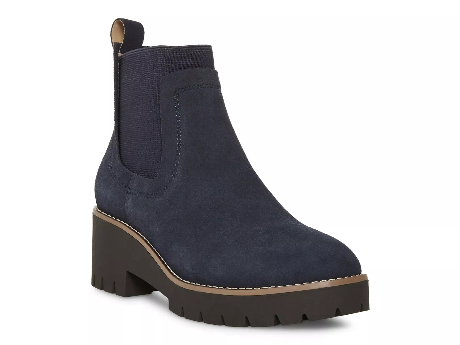 Blondo Dyme Waterproof Chelsea Boot | Women's | Navy Suede | Size 6 | Boots | Lug | DSW