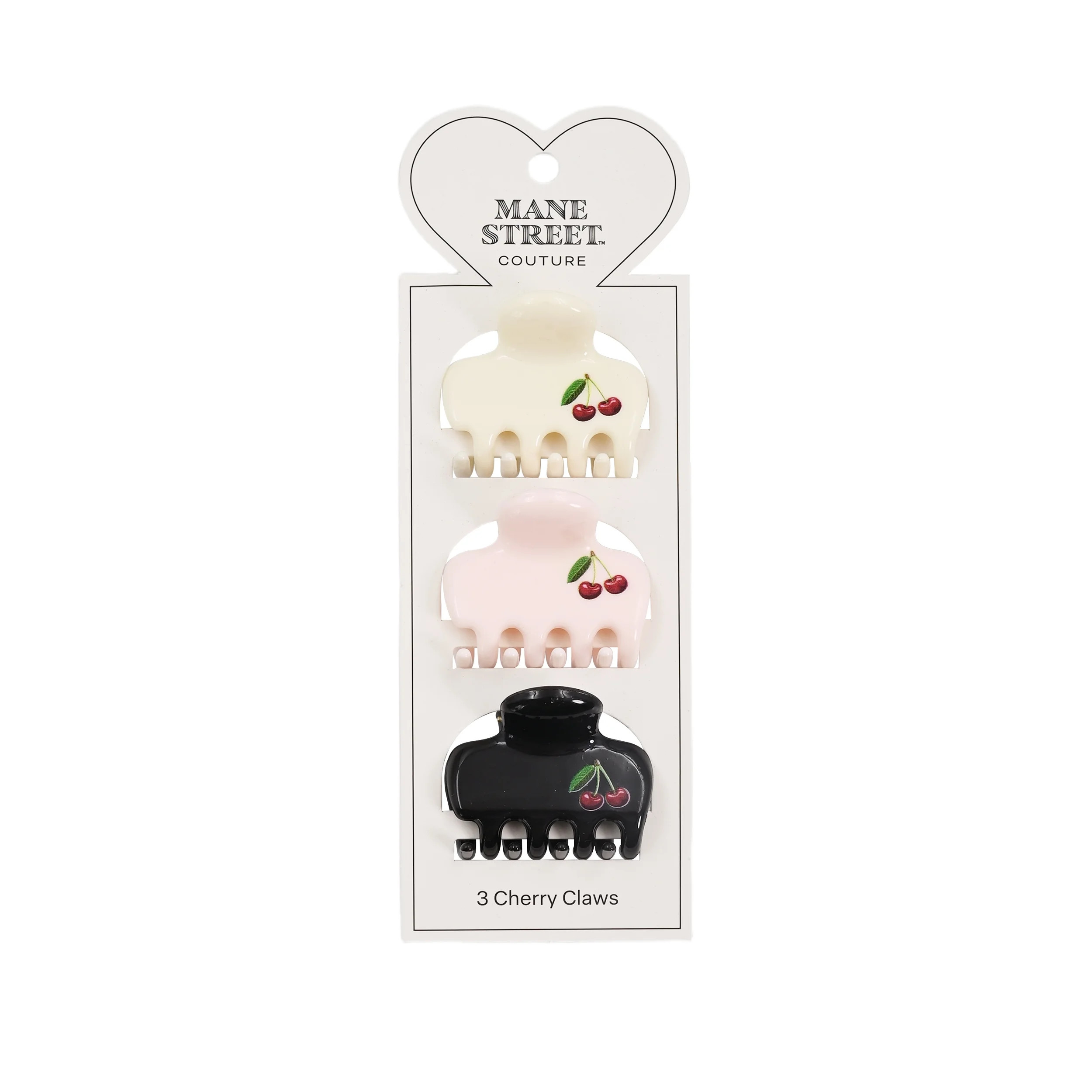 Mane Street Couture Cherry Mini Hair Claw Clips 3 Count | Walmart (US)