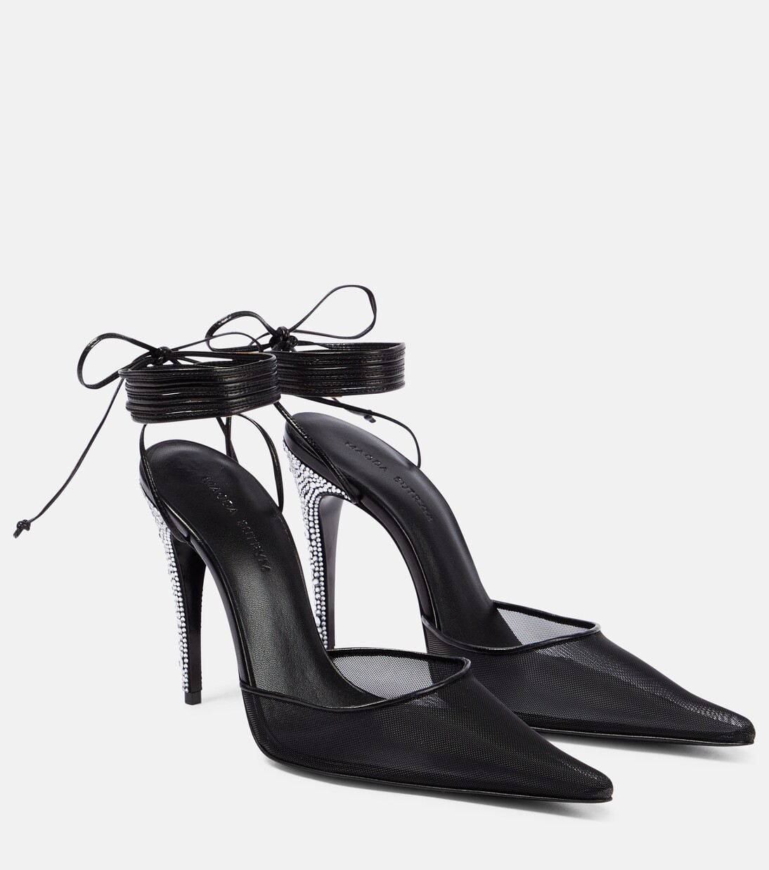 Embellished mesh and leather pumps | Mytheresa (US/CA)