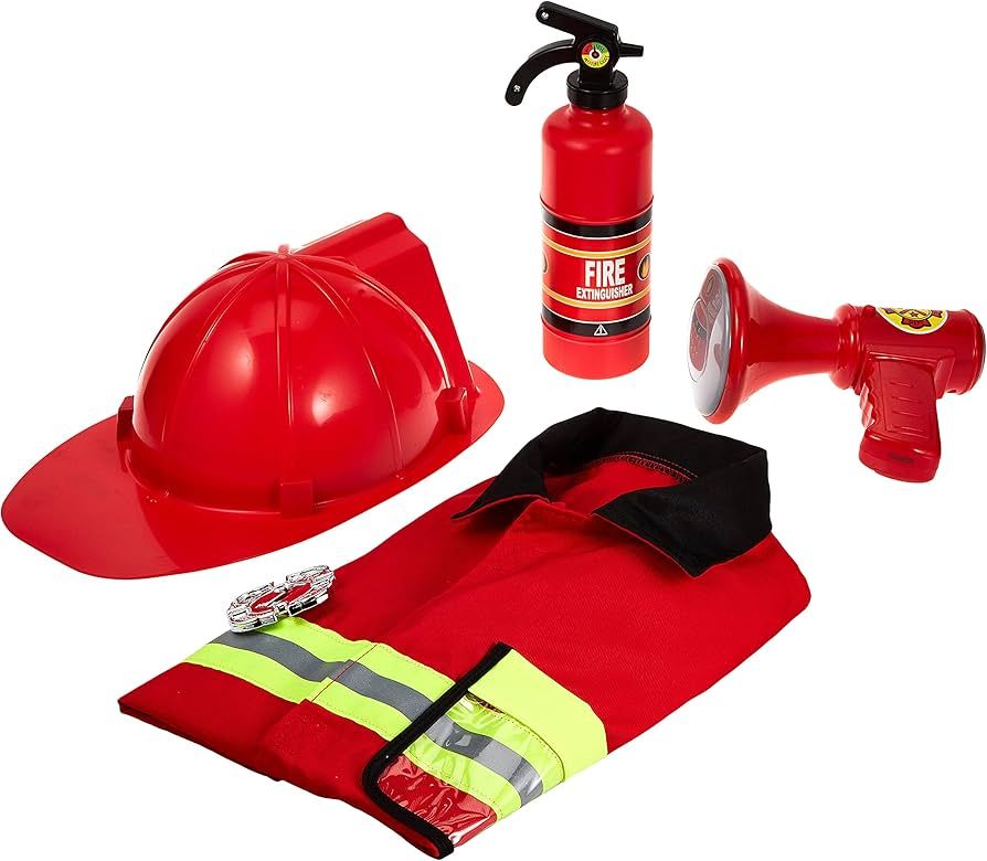 Melissa & Doug Fire Chief Role Play Dress-Up Set - Pretend Fire Fighter Outfit With Realistic Acc... | Amazon (US)