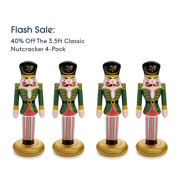 Inflatable Nutcracker Bundle 3.5 Ft Tall, 4-Pack | FUNBOY