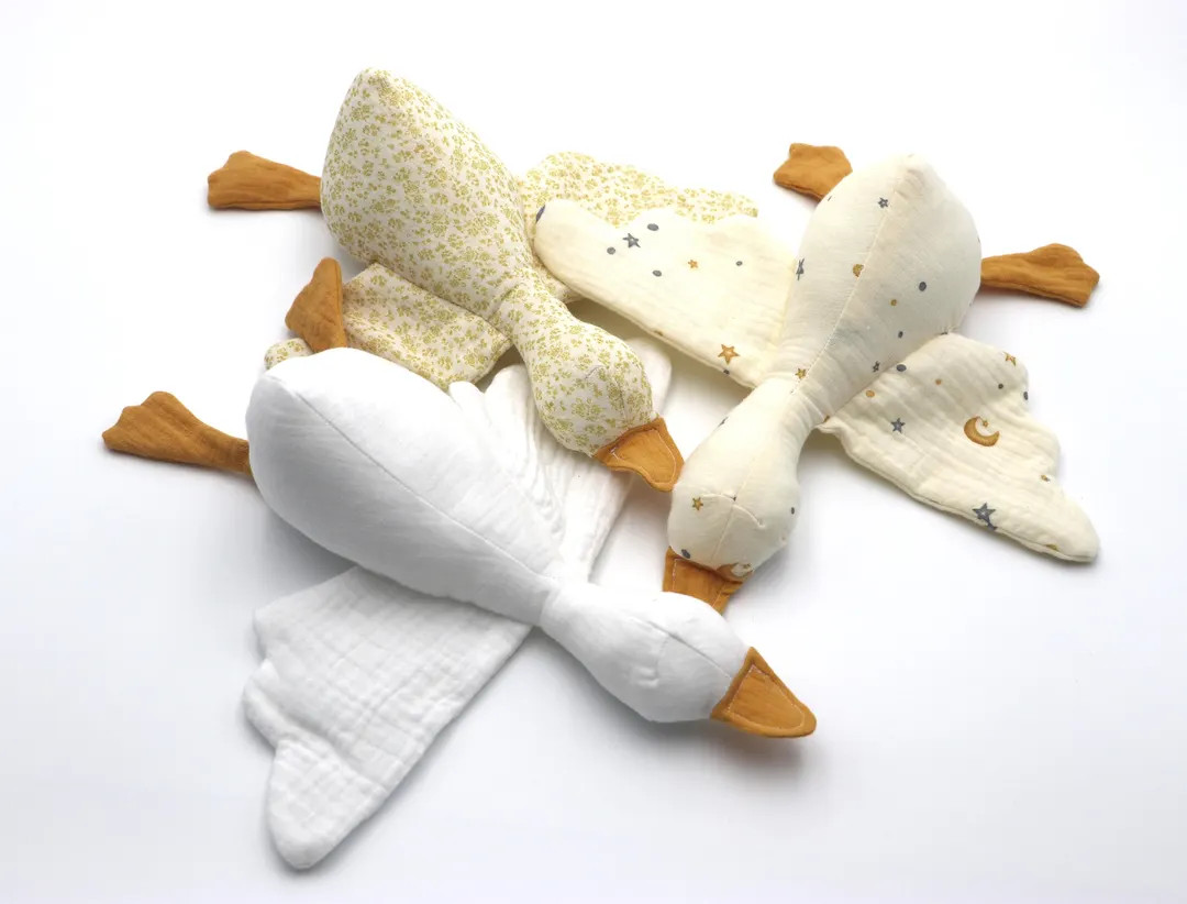 Handmade Goose Softie: Double Gauze Nursery Toy, Heirloom Gift - Etsy | Etsy (US)