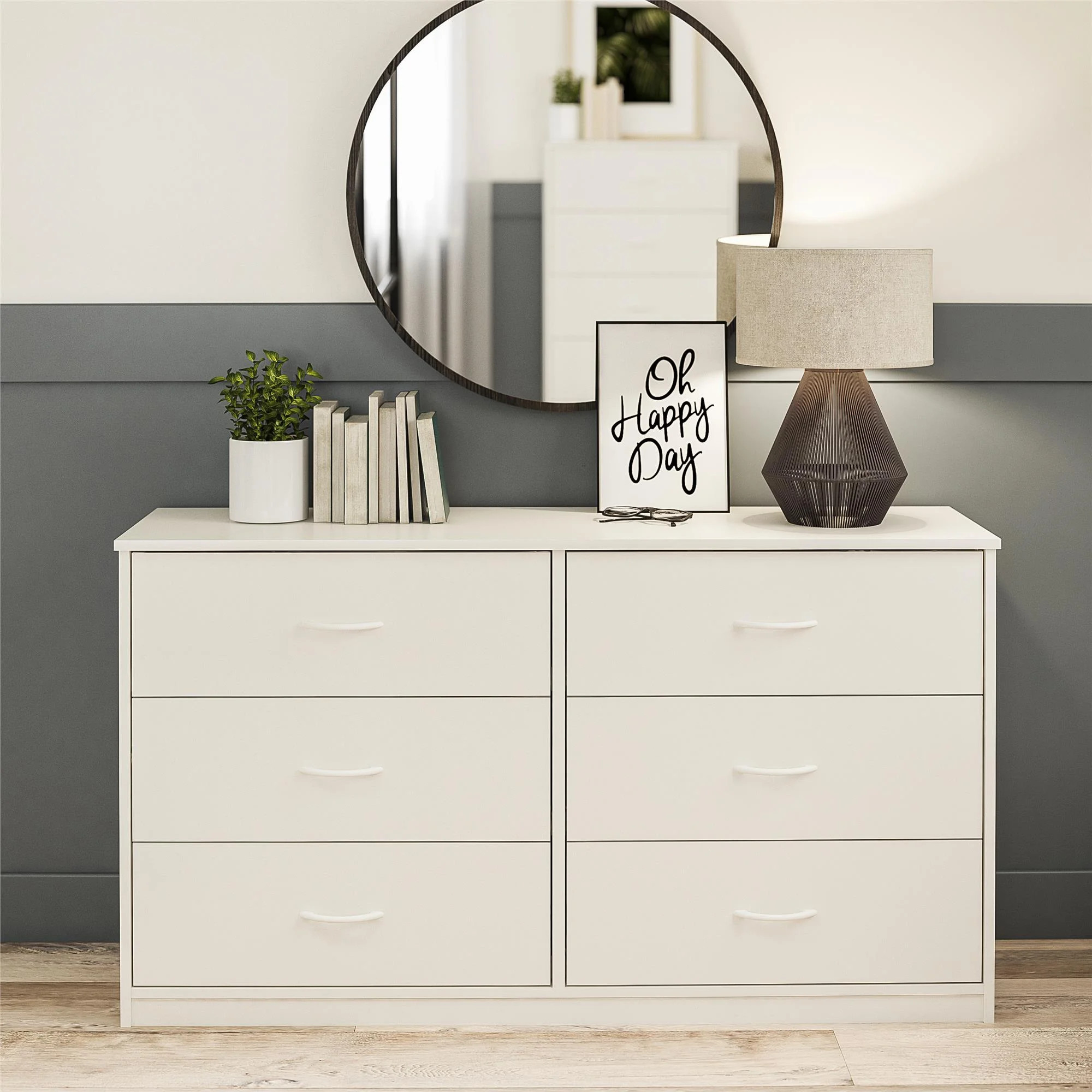Mainstays Classic 6 Drawer Dresser, White | Walmart (US)