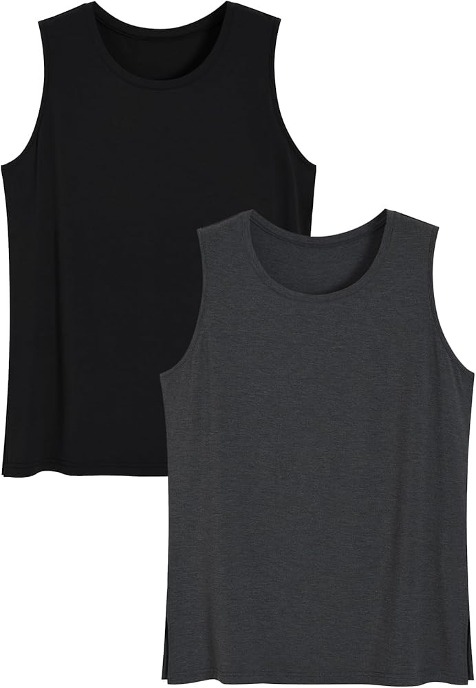 Women's 2 Pack Bamboo Viscose Sleep Tank Tops | Amazon (US)