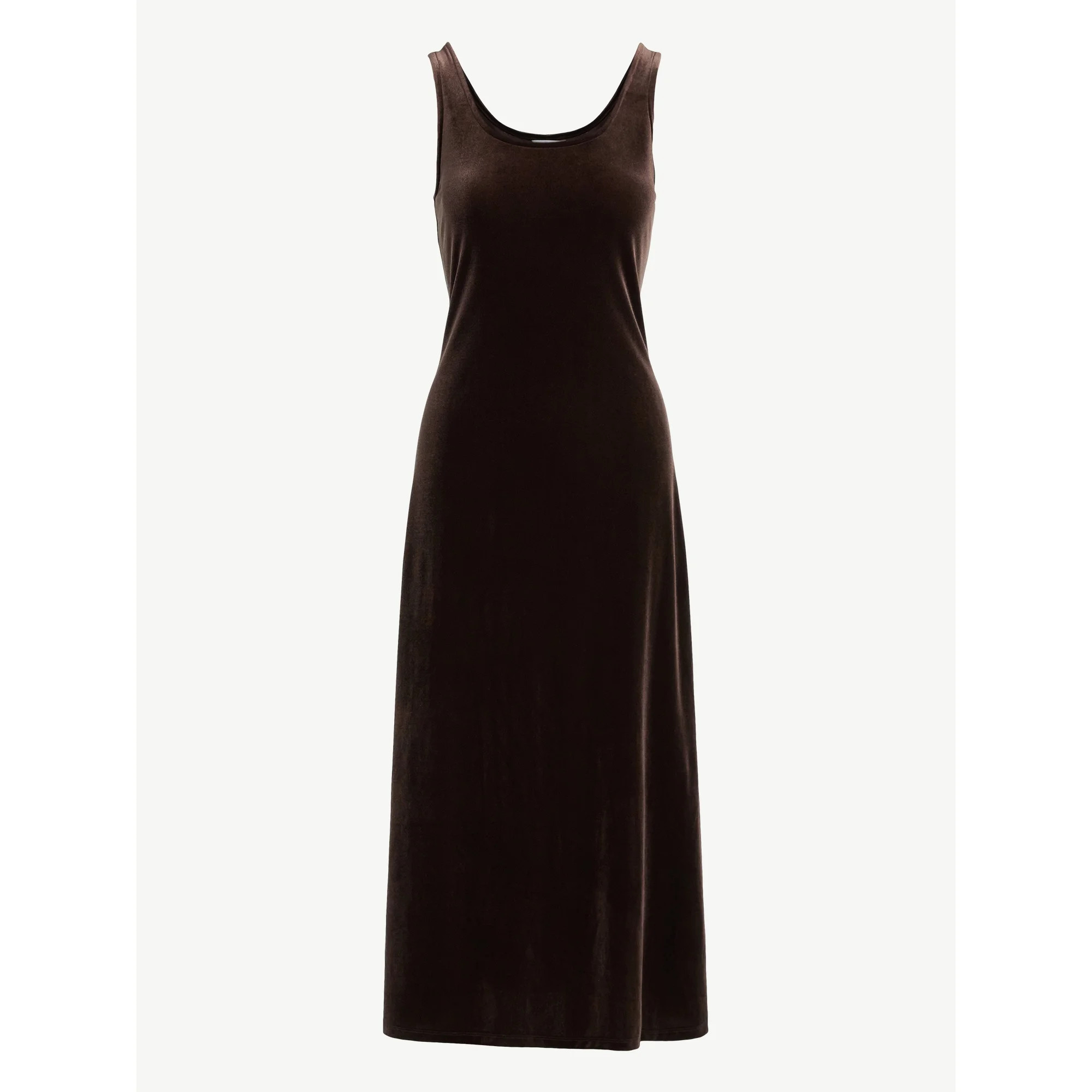 Time and Tru Women's Velvet Tank Maxi Dress, Sizes XS-XXXL | Walmart (US)
