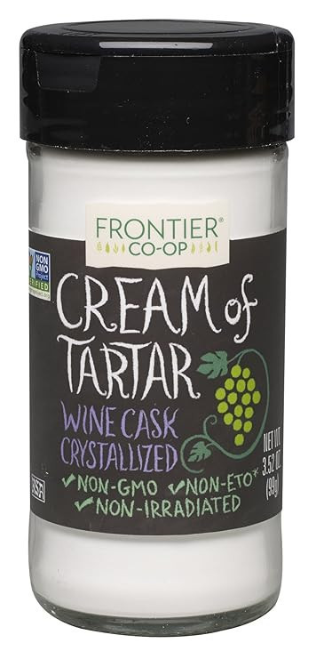 Frontier Co-op Cream of Tartar, 3.52-Ounce Jar, Wine Cask Crystallized Leavening Agent, Distince ... | Amazon (US)