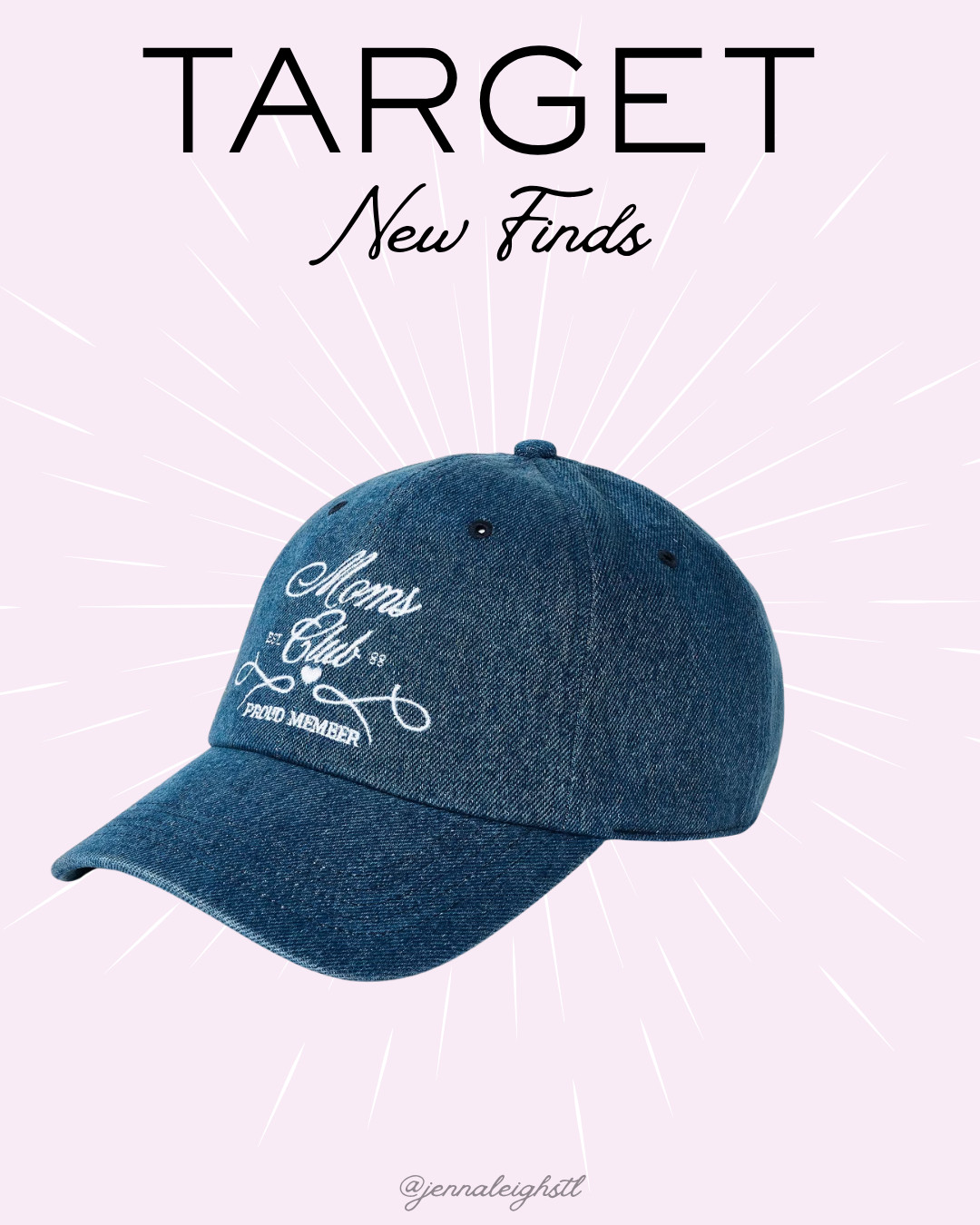 New Target find. The Mom’s Club baseball hat from Universal Thread in denim blue is such a cute and easy everyday accessory. 

 #LTKmomlife #LTKActive #LTKMidsize