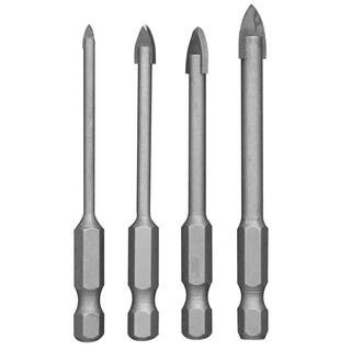 SpeedLoad+ Carbide Hex Shank Glass/Tile Drill Bit Set ( 4-Piece) | The Home Depot