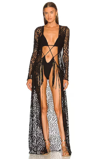 x REVOLVE Ryland Robe | Black Lace Cover Up Boho Maxi Dress Boho Style Boho Outfits Boho Fashion | Revolve Clothing (Global)