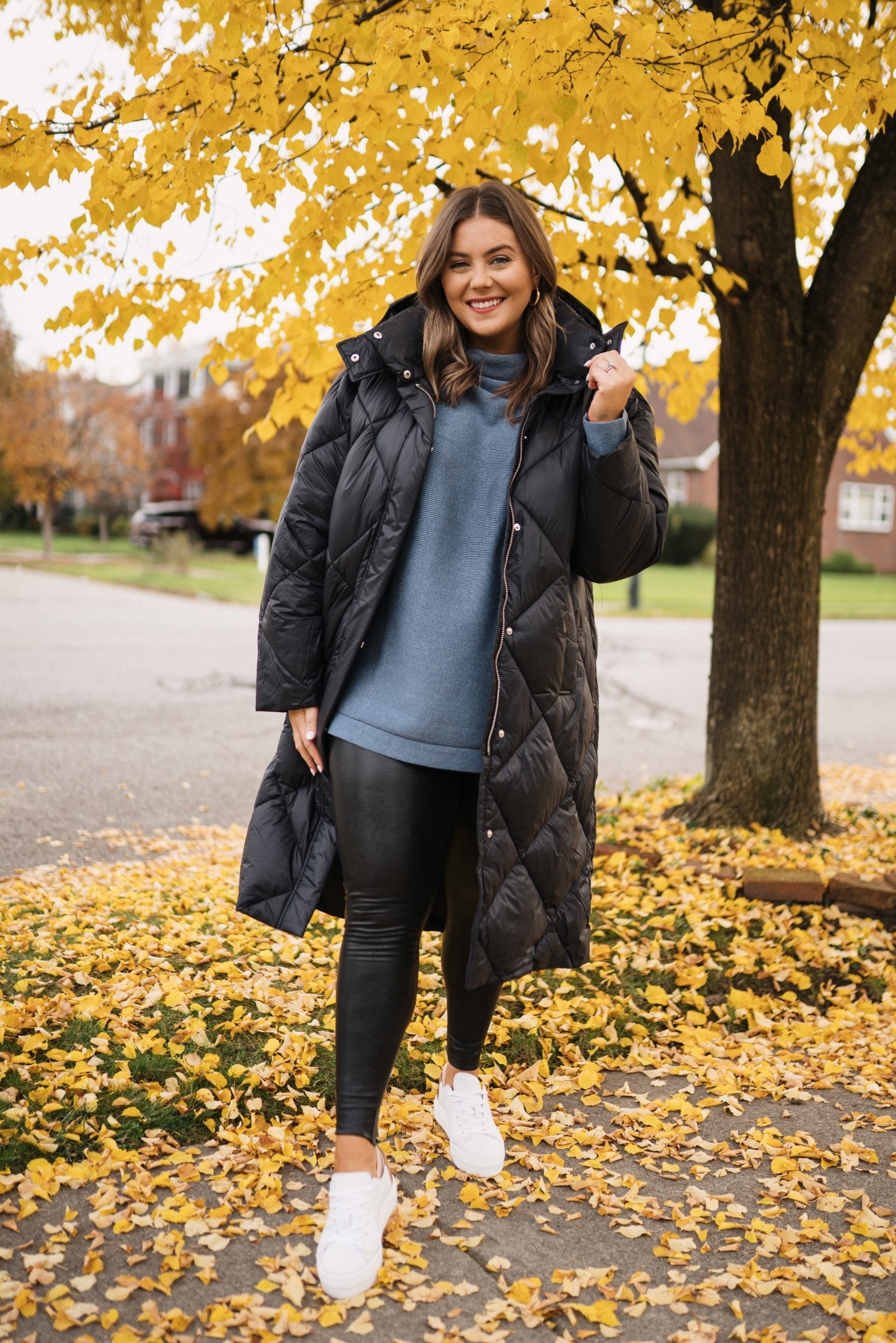 Wearing size XL in sweater, leggings and coat. Use CARALYN15 at Spanx. 

#LTKSeasonal #LTKootd #LTKMidsize