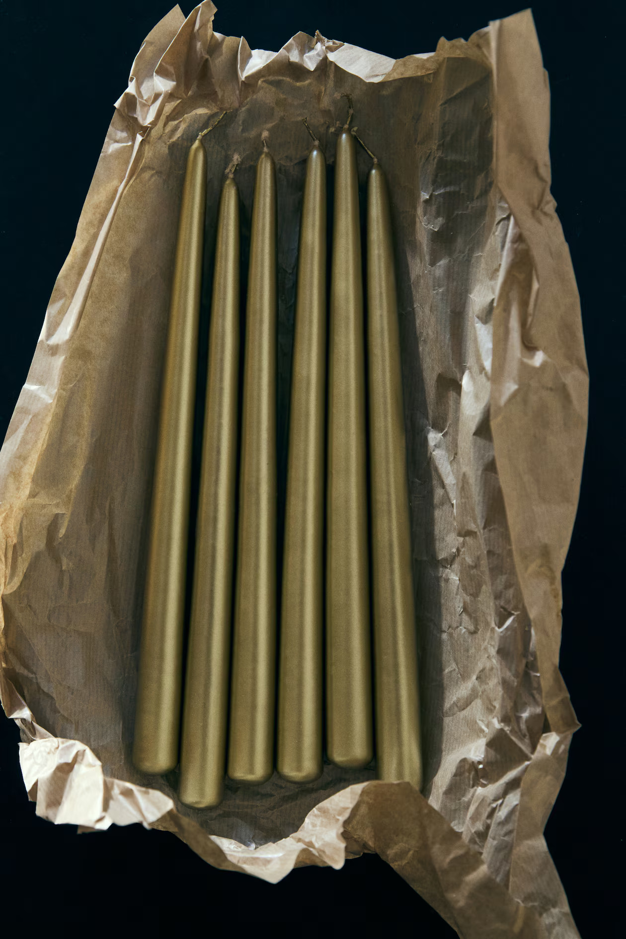 6-Pack Metallic Taper Candles | H&M (US + CA)